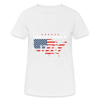 Commemoration Day Fourth of July Something we are proud of - Women's Breathable T-Shirt - white - Front - AI Model Female 172 dark (172cm)