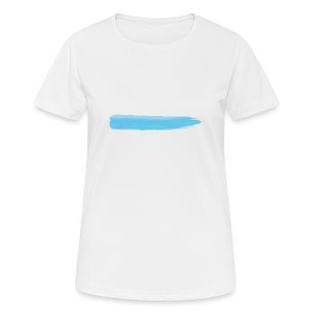 Paint stroke blue blob paint splatter painter gift - Women's Breathable T-Shirt - white - Front - AI Model Female 172 dark (172cm)