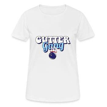 Gutter Gang Bowling Team Club Coach Funny Bowler - Women's Breathable T-Shirt - white - Front - AI Model Female 172 dark (172cm)