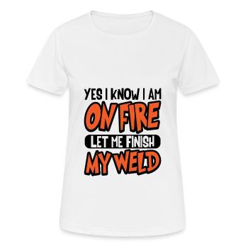 les métallurgistes soudent - T-shirt respirant Femme - blanc - Devant - AI Model Female 172 dark (172cm)