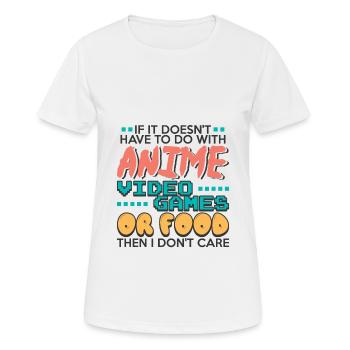 Dessins animés Otaku Dessin animé Illustration - T-shirt respirant Femme - blanc - Devant - AI Model Female 172 dark (172cm)