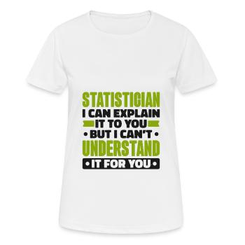 Statistician Statistics Mathematics Algebra - Women's Breathable T-Shirt - white - Front - AI Model Female 172 dark (172cm)