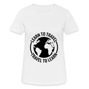 travel travel travel travel travel ready for vacation gift - Women's Breathable T-Shirt - white - Front - AI Model Female 172 dark (172cm)