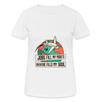 Travel Travel Travel Traveler Holiday Destination Gift - Women's Breathable T-Shirt - white - Front - AI Model Female 172 dark (172cm)