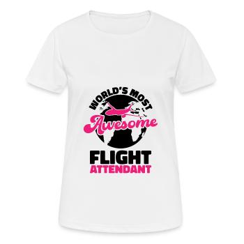 Stewardess Flight Attendant Flight Attendant Gift - Women's Breathable T-Shirt - white - Front - AI Model Female 172 dark (172cm)