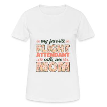 Hôtesse de l’air Hôtesse de l’air Hôtesse de l’air Cadeau - T-shirt respirant Femme - blanc - Devant - AI Model Female 172 dark (172cm)