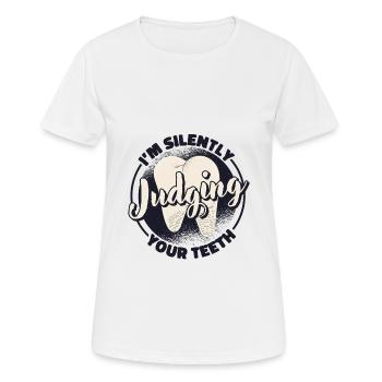 Dentiste Dentiste - T-shirt respirant Femme - blanc - Devant - AI Model Female 172 dark (172cm)