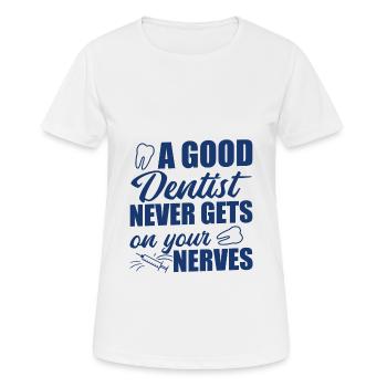 Dentiste Dentiste - T-shirt respirant Femme - blanc - Devant - AI Model Female 172 dark (172cm)
