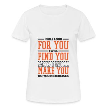 Physiothérapie Physiothérapie Thérapie - T-shirt respirant Femme - blanc - Devant - AI Model Female 172 dark (172cm)