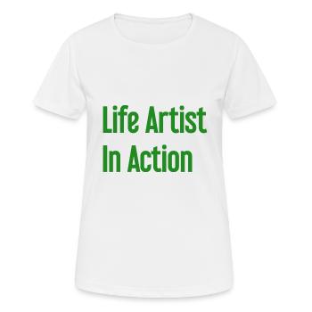 Artists of life in action - Women's Breathable T-Shirt - white - Front - AI Model Female 172 dark (172cm)