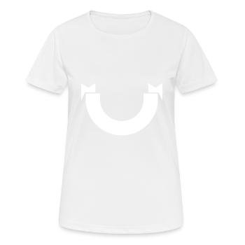 Bannière - T-shirt respirant Femme - blanc - Devant - AI Model Female 172 dark (172cm)
