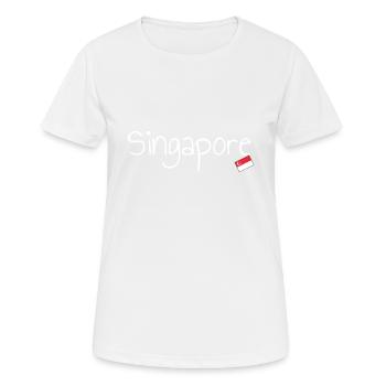 Singapour - T-shirt respirant Femme - blanc - Devant - AI Model Female 172 dark (172cm)