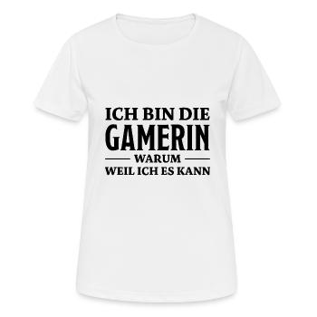Gamerin Spruch Videospiel Sprüche Gamerin Geschenk - Frauen T-Shirt atmungsaktiv - Weiß - Vorne - AI Model Female 172 dark (172cm)