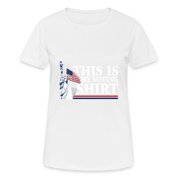 This Is My Voting Shirt Political Election Your - Women's Breathable T-Shirt - white - Front - AI Model Female 172 dark (172cm)