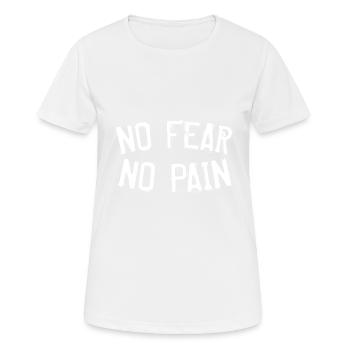 No fear no pain - Women's Breathable T-Shirt - white - Front - AI Model Female 172 dark (172cm)