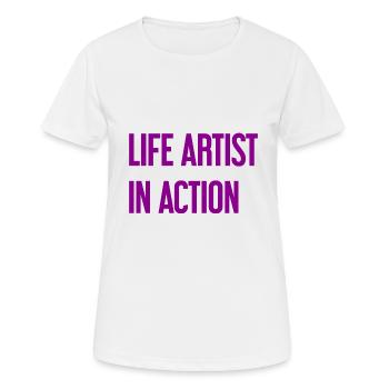 Artists of life in action - Women's Breathable T-Shirt - white - Front - AI Model Female 172 dark (172cm)