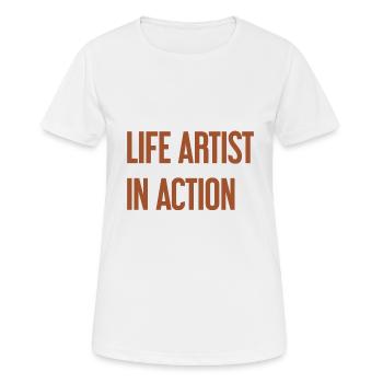 Artists of life in action - Women's Breathable T-Shirt - white - Front - AI Model Female 172 dark (172cm)