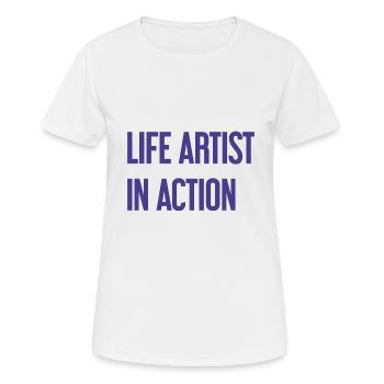 Artists of life in action - Women's Breathable T-Shirt - white - Front - AI Model Female 172 dark (172cm)