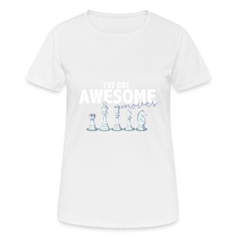 I've Got Some Awesome Moves Chess Player Gift - Frauen T-Shirt atmungsaktiv - Weiß - Vorne - AI Model Female 172 dark (172cm)