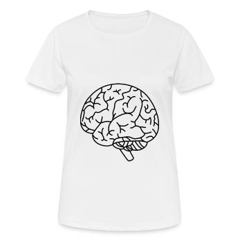 Gehirn Organ Denken - Frauen T-Shirt atmungsaktiv - Weiß - Vorne - AI Model Female 172 dark (172cm)