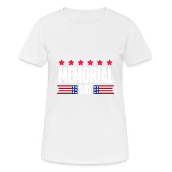 Memorial Day USA American Veterans Military P - Women's Breathable T-Shirt - white - Front - AI Model Female 172 dark (172cm)