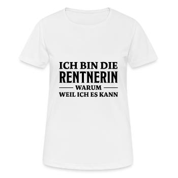Rentnerin Spruch Ruhestand Oma Rentnerin Geschenk - Frauen T-Shirt atmungsaktiv - Weiß - Vorne - AI Model Female 172 dark (172cm)
