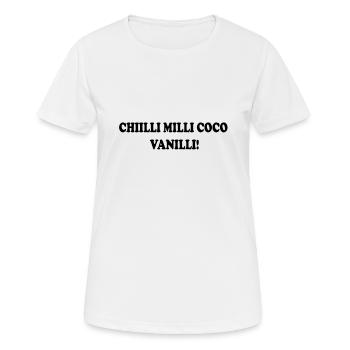 piment milli coco vanille - T-shirt respirant Femme - blanc - Devant - AI Model Female 172 dark (172cm)