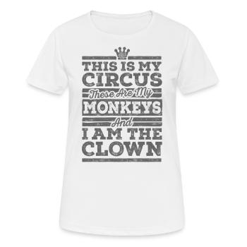 My Circus My Monkeys - Women's Breathable T-Shirt - white - Front - AI Model Female 172 dark (172cm)