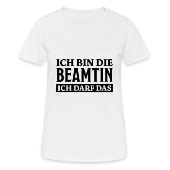 Beamtin Spruch Verbeamtung Büro Beamtin Geschenk - Frauen T-Shirt atmungsaktiv - Weiß - Vorne - AI Model Female 172 dark (172cm)