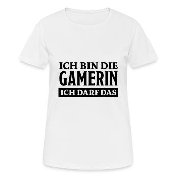 Gamerin Spruch Videospiel Sprüche Gamerin Geschenk - Frauen T-Shirt atmungsaktiv - Weiß - Vorne - AI Model Female 172 dark (172cm)