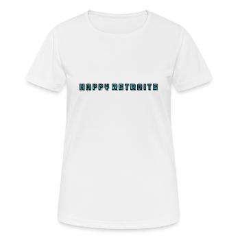 RETRAITE. RETRAITE. RETRAITEE. RETRAITE - T-shirt respirant Femme - blanc - Devant - AI Model Female 172 dark (172cm)