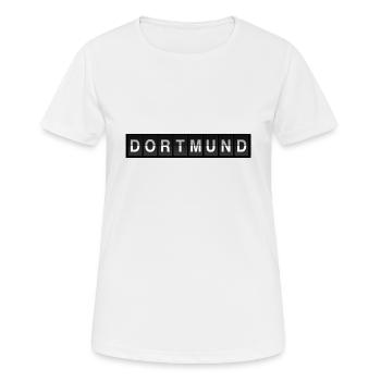 dortmund - Frauen T-Shirt atmungsaktiv - Weiß - Vorne - AI Model Female 172 dark (172cm)