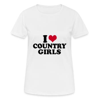 J’aime les filles de la campagne - T-shirt respirant Femme - blanc - Devant - AI Model Female 172 dark (172cm)