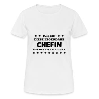 Chefin Mama Lustiger Spruch Familie Beruf Geschenk - Frauen T-Shirt atmungsaktiv - Weiß - Vorne - AI Model Female 172 dark (172cm)