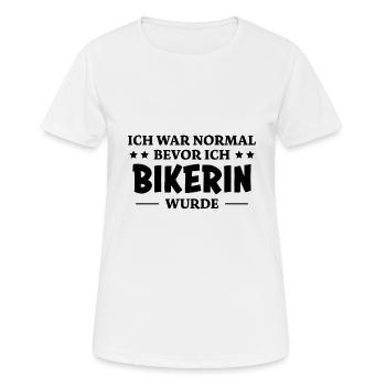 Bikerin Spruch Biker Lustiges Bikerin Geschenk - Frauen T-Shirt atmungsaktiv - Weiß - Vorne - AI Model Female 172 dark (172cm)