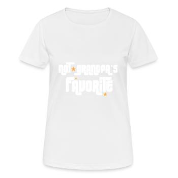 Pas le petit-enfant préféré de grand-père petit-enfant - T-shirt respirant Femme - blanc - Devant - AI Model Female 172 dark (172cm)