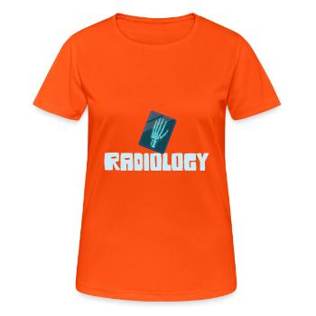 Radiology Squad Rad Tech Radiographer Technician - Women's Breathable T-Shirt - neon orange - Front - AI Model Female 172 dark (172cm)