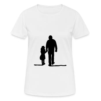 Vater Tochter Zusammenhalt - Frauen T-Shirt atmungsaktiv - Weiß - Vorne - AI Model Female 172 dark (172cm)