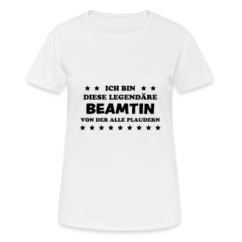 Beamtin Spruch Verbeamtung Büro Beamten Geschenk - Frauen T-Shirt atmungsaktiv - Weiß - Vorne - AI Model Female 172 dark (172cm)