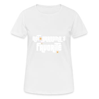 Pas les petits-enfants préférés de grand-mère - T-shirt respirant Femme - blanc - Devant - AI Model Female 172 dark (172cm)