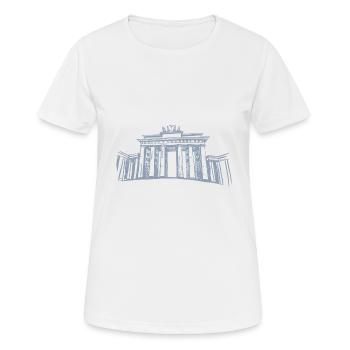 Berlin Brandenburger Tor - Frauen T-Shirt atmungsaktiv - Weiß - Vorne - AI Model Female 172 dark (172cm)