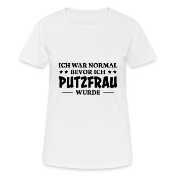 Putzfrau Spruch Reinigungskraft Putzfrau Geschenk - Frauen T-Shirt atmungsaktiv - Weiß - Vorne - AI Model Female 172 dark (172cm)