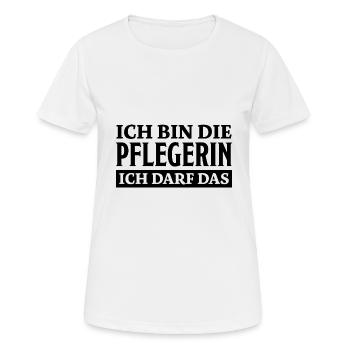 Pflegerin Spruch Pflegekraft Pflegerin Geschenk - Frauen T-Shirt atmungsaktiv - Weiß - Vorne - AI Model Female 172 dark (172cm)