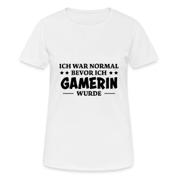 Gamerin Spruch Videospiel Sprüche Gamerin Geschenk - Frauen T-Shirt atmungsaktiv - Weiß - Vorne - AI Model Female 172 dark (172cm)