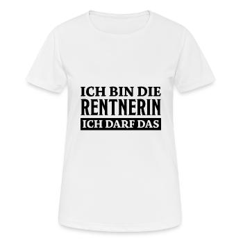 Rentnerin Spruch Ruhestand Oma Rentnerin Geschenk - Frauen T-Shirt atmungsaktiv - Weiß - Vorne - AI Model Female 172 dark (172cm)