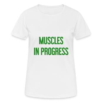 Muscles in Progress - Women's Breathable T-Shirt - white - Front - AI Model Female 172 dark (172cm)