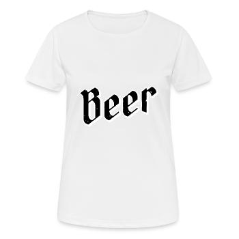 Beer - Frauen T-Shirt atmungsaktiv - Weiß - Vorne - AI Model Female 172 dark (172cm)