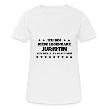 Juristin Beruf Lustige Spruch Jurist Jura Geschenk - Frauen T-Shirt atmungsaktiv - Weiß - Vorne - AI Model Female 172 dark (172cm)