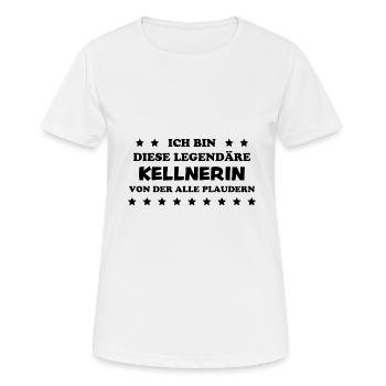 Kellnerin Lustig Spruch Serviererin Beruf Geschenk - Frauen T-Shirt atmungsaktiv - Weiß - Vorne - AI Model Female 172 dark (172cm)