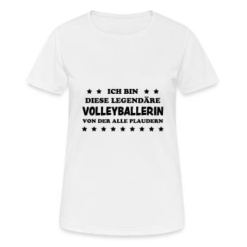 Volleyballerin Spruch Fun Beachvolleyball Geschenk - Frauen T-Shirt atmungsaktiv - Weiß - Vorne - AI Model Female 172 dark (172cm)